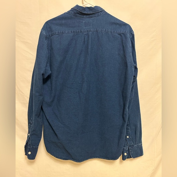 J. Crew Mens Denim Slim Button Down Shirt Size Large - Picture 5 of 7